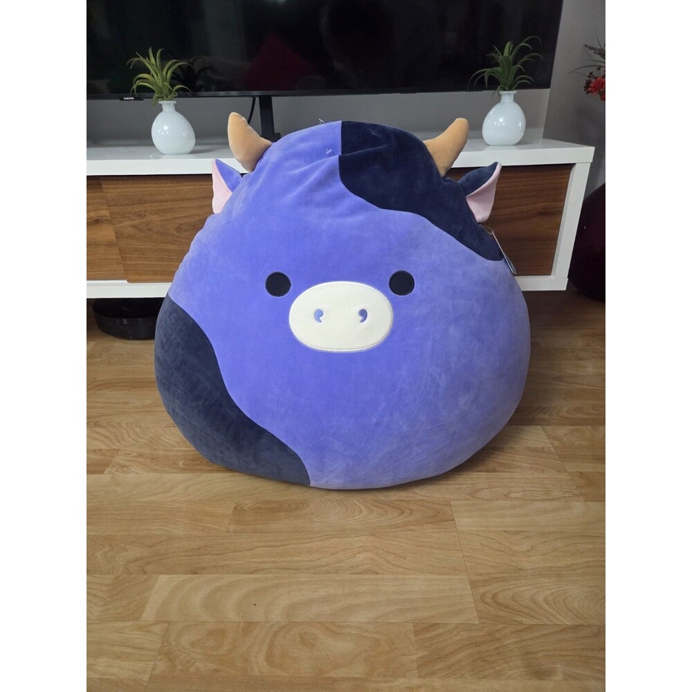 SQUISHMALLOWS INGRED PLUSH PURPLE COW HUGE JUMBO 24" ANIMAL INGRID Costco Exclus